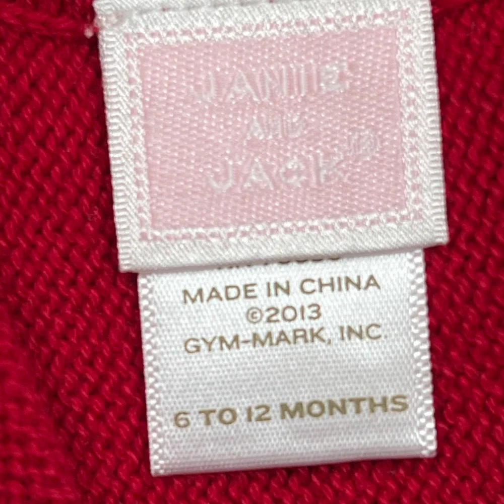 Janie and Jack red knit